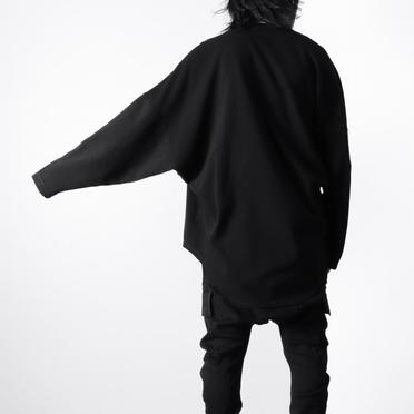 807CUM1 RIPPLE LS TUCK T-SHIRT　BLACK No.18