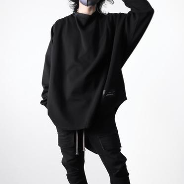 807CUM1 RIPPLE LS TUCK T-SHIRT　BLACK No.22