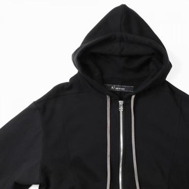 Combi Layered Zip Hoodie　BLACK No.9