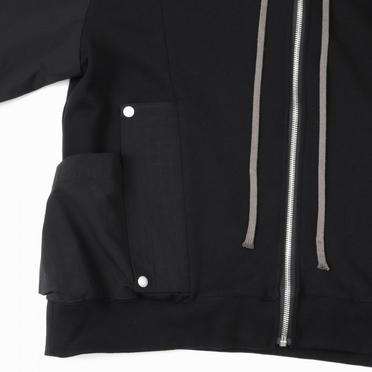 Combi Layered Zip Hoodie　BLACK No.11