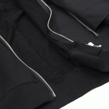 Combi Layered Zip Hoodie　BLACK No.14