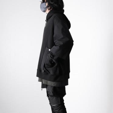 Combi Layered Zip Hoodie　BLACK No.17