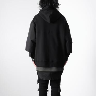 Combi Layered Zip Hoodie　BLACK No.19