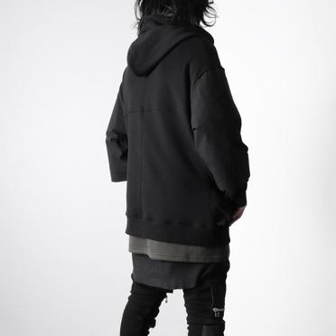 Combi Layered Zip Hoodie　BLACK No.21