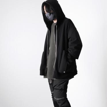 Combi Layered Zip Hoodie　BLACK No.25