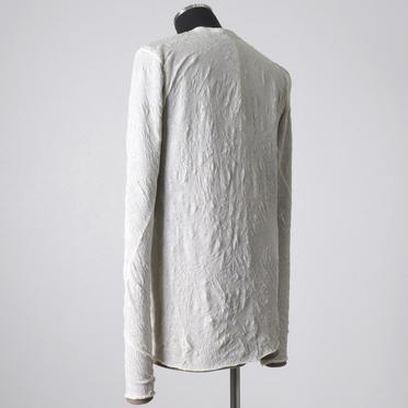 Gauze Washer Crew Neck Layered Bomber Heat Top　IVORY No.4