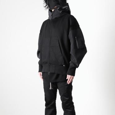 DAMAGED COMBO HOODIE　BLACK No.18