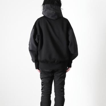 DAMAGED COMBO HOODIE　BLACK No.21