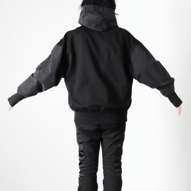 DAMAGED COMBO HOODIE　BLACK No.22