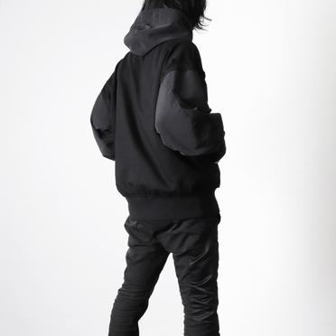 DAMAGED COMBO HOODIE　BLACK No.23