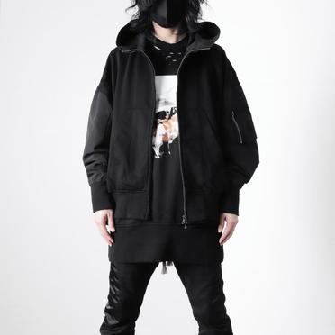 DAMAGED COMBO HOODIE　BLACK No.26