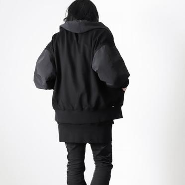 DAMAGED COMBO HOODIE　BLACK No.28