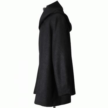 ALPACA TWEED HOOD COAT　BLACK No.3