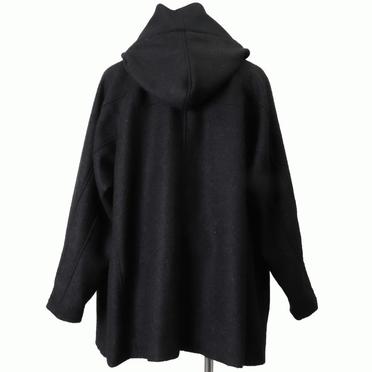 ALPACA TWEED HOOD COAT　BLACK No.5