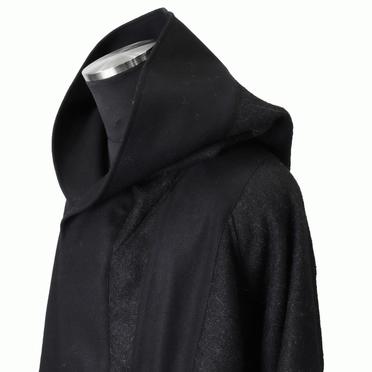 ALPACA TWEED HOOD COAT　BLACK No.10