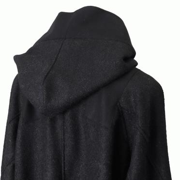 ALPACA TWEED HOOD COAT　BLACK No.11