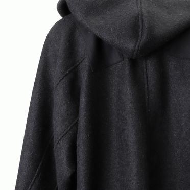 ALPACA TWEED HOOD COAT　BLACK No.13