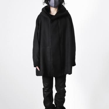 ALPACA TWEED HOOD COAT　BLACK No.19