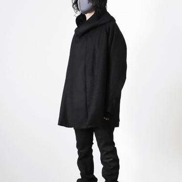 ALPACA TWEED HOOD COAT　BLACK No.21