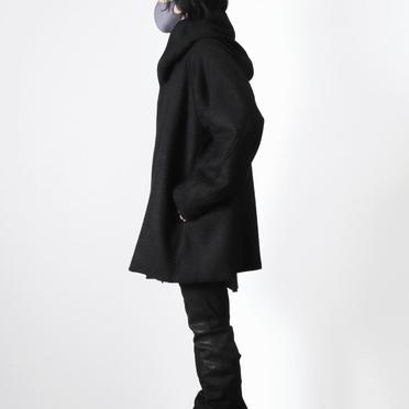 ALPACA TWEED HOOD COAT　BLACK No.22