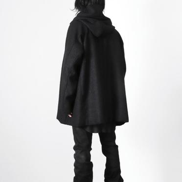 ALPACA TWEED HOOD COAT　BLACK No.23