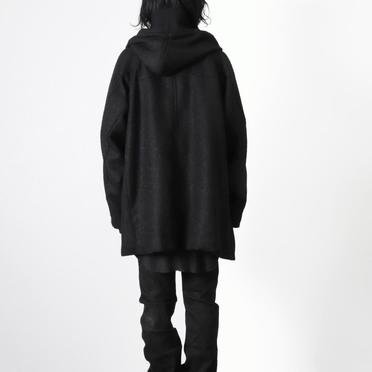 ALPACA TWEED HOOD COAT　BLACK No.24