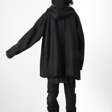 ALPACA TWEED HOOD COAT　BLACK No.25