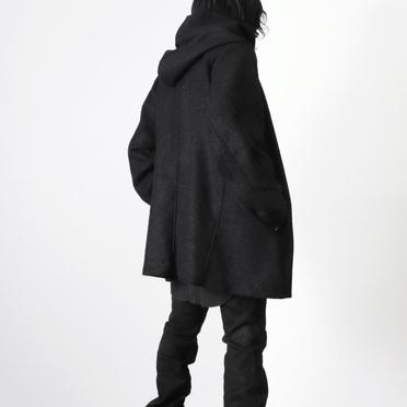 ALPACA TWEED HOOD COAT　BLACK No.26