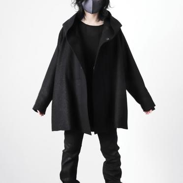 ALPACA TWEED HOOD COAT　BLACK No.27