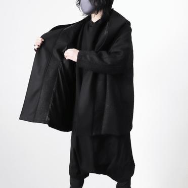 ALPACA TWEED HOOD COAT　BLACK No.32