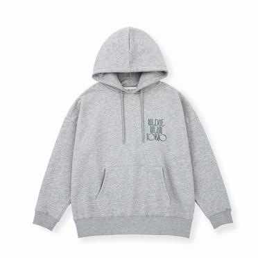 EMBROIDERY FLOWER HOODIE　LIGHT GRAY No.2