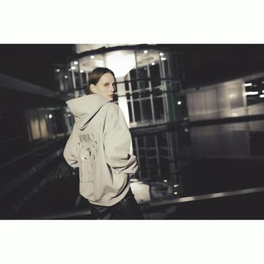 EMBROIDERY FLOWER HOODIE　LIGHT GRAY No.5