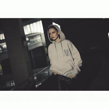 EMBROIDERY FLOWER HOODIE　LIGHT GRAY No.6