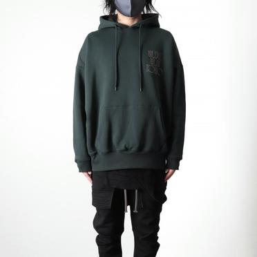 EMBROIDERY FLOWER HOODIE　DARK GREEN No.6