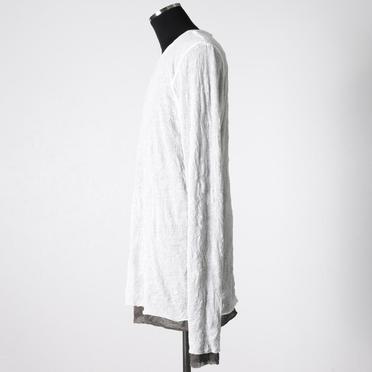 Gauze Washer Layered Long Sleeve　WH×GY No.3