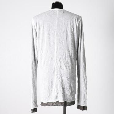 Gauze Washer Layered Long Sleeve　WH×GY No.5