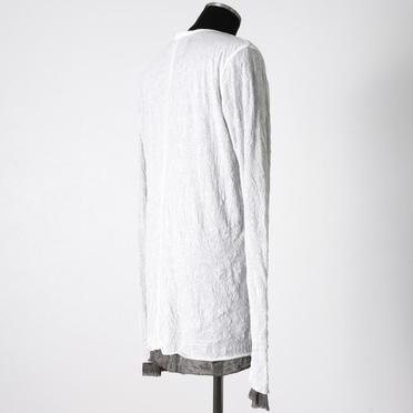 Gauze Washer Layered Long Sleeve　WH×GY No.6