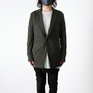 ソフトテレコ シワ加工 ジャケット　DEEP OLIVE No.17