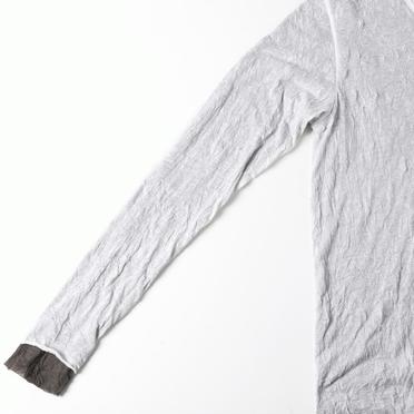 Gauze Washer Layered Long Sleeve　WH×GY No.8