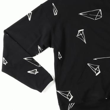 Print Sweat Hoodie　BLACK No.8