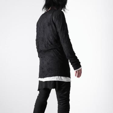 Gauze Washer Layered Long Sleeve　BK×WH No.16