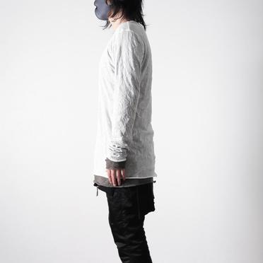 Gauze Washer Layered Long Sleeve　WH×GY No.13