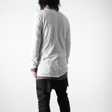 Gauze Washer Layered Long Sleeve　WH×GY No.14