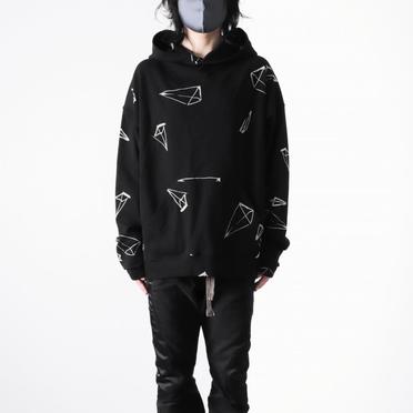 Print Sweat Hoodie　BLACK No.11