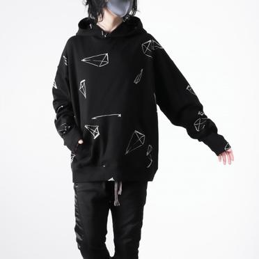 Print Sweat Hoodie　BLACK No.17