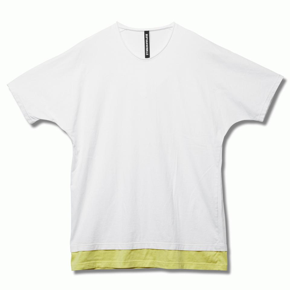 [SALE] 30%OFF　RIPVANWINKLE LAYERED DOLMAN-T　WHITE