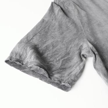 OVERSIZE T-SHIRT WITH POCKET SHORT SL　HAND DYE GREY No.13