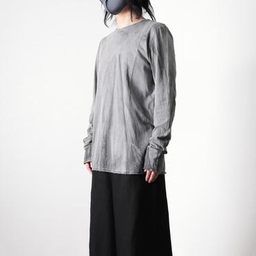 SIDE SEAM T-SHIRT LONG SL　HAND DYE GREY No.16