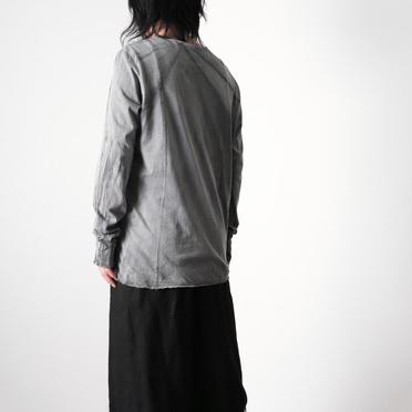 SIDE SEAM T-SHIRT LONG SL　HAND DYE GREY No.18