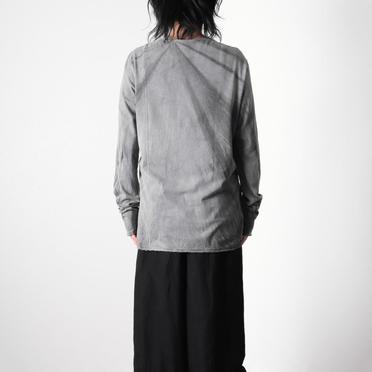 SIDE SEAM T-SHIRT LONG SL　HAND DYE GREY No.19